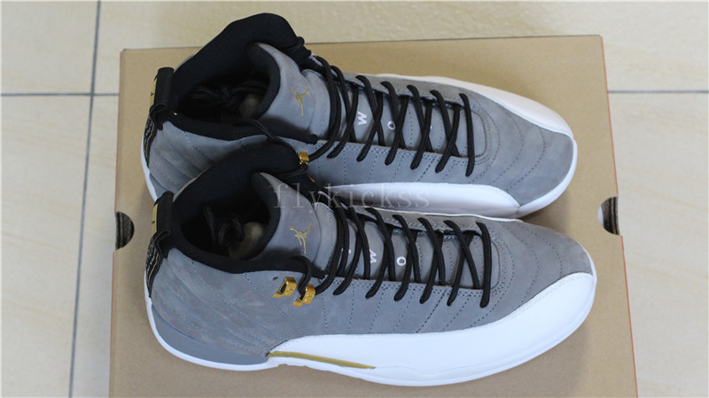 Authenitc Air Jordan 12 Retro UNC Grey Gold